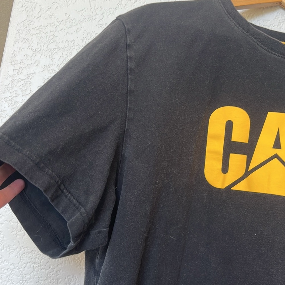 CAT Short Sleeve T-Shirt Black and yellow XL - Picture 4 of 10